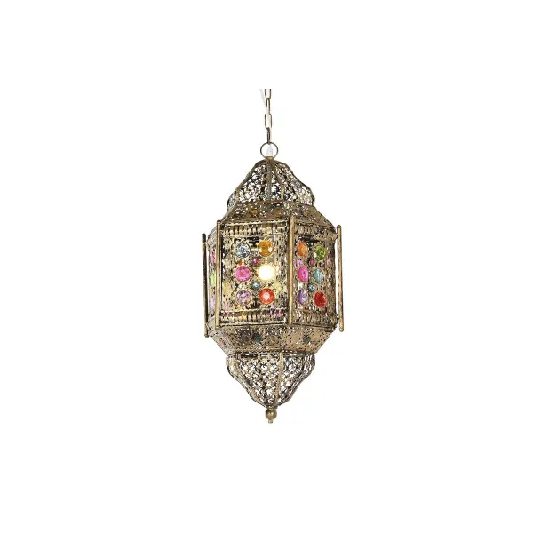 Pakabinamas apšvietimas Home ESPRIT Spalvotas Auksinis Metalinis 50 W 29 x 26 x 105 cm