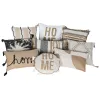 spilvens Home ESPRIT Melns Boho Palmas koks 45 x 5 x 45 cm
