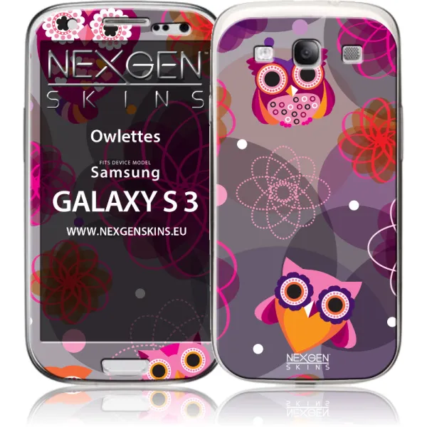 Nexgen Skins with 3D effect for Samsung Galaxy S3 (Owlettes 3D)