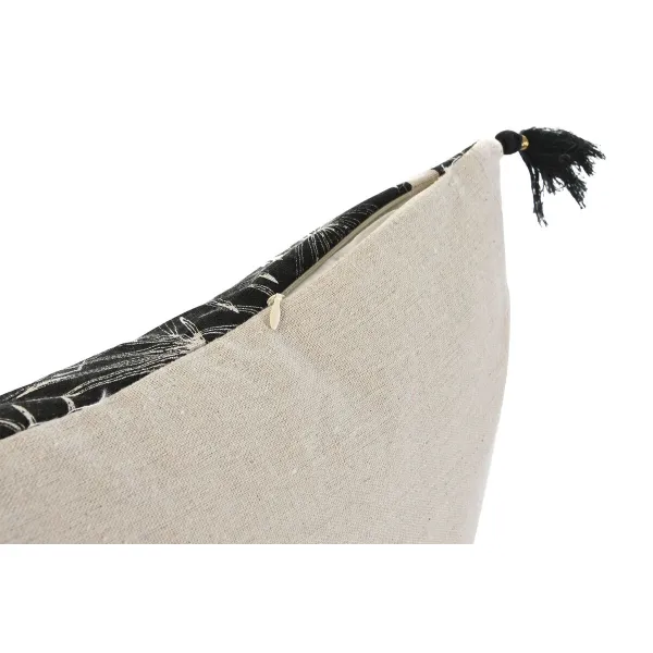 spilvens Home ESPRIT Melns Boho Palmas koks 45 x 5 x 45 cm