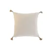 Подушка Home ESPRIT Бежевый Натуральный Тропический Boho 45 x 5 x 45 cm