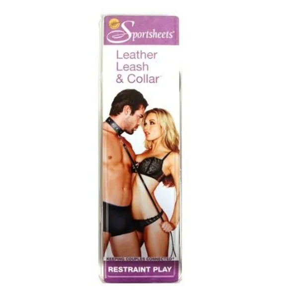 Leather Collar & Leash Set Sportsheets ss432-02