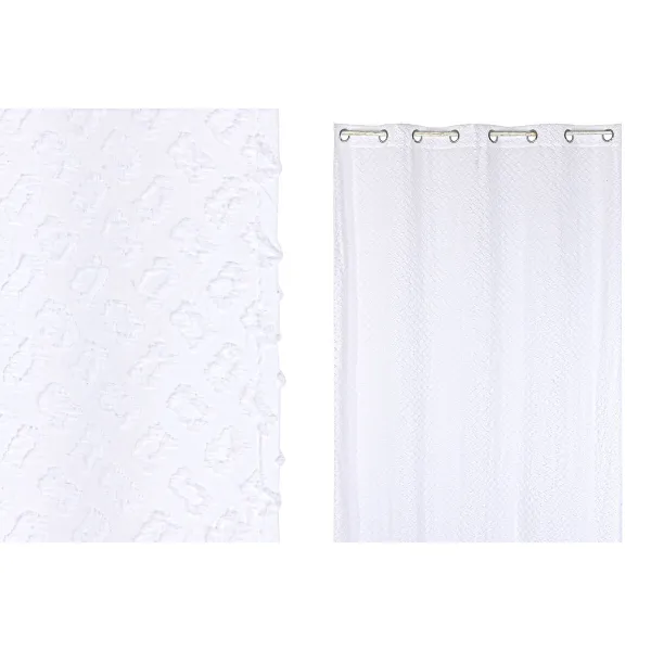 Verho Home ESPRIT Valkoinen 140 x 260 x 260 cm Koruompelu