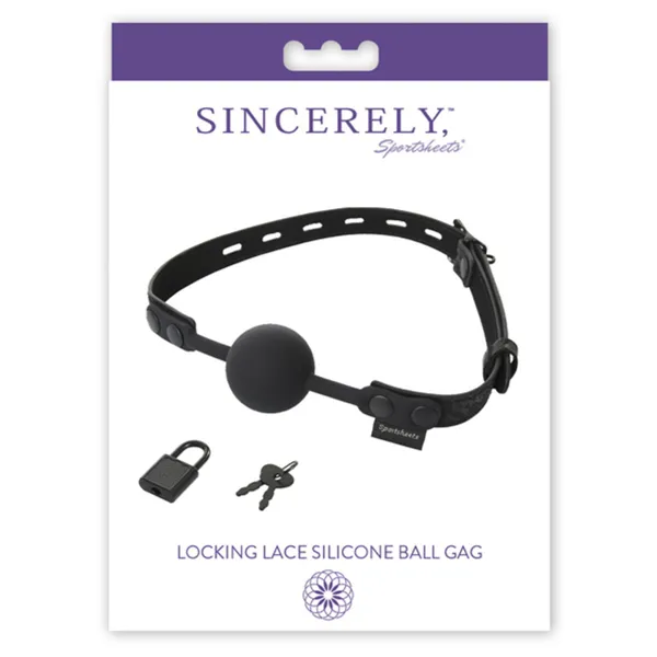 Solid Ball Gag Sincerely Locking Sportsheets