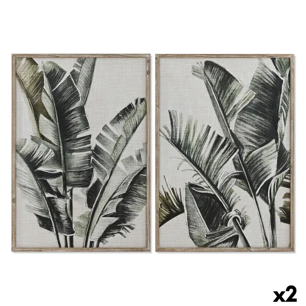 Glezna Home ESPRIT Stikls Egle 70 x 4 x 100 cm (2 gb.)