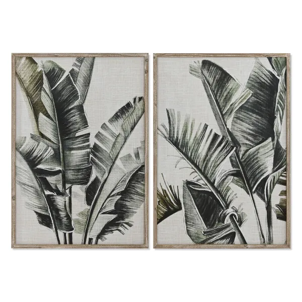 Maalaus Home ESPRIT Kristalli Kuusi 70 x 4 x 100 cm (2 osaa)