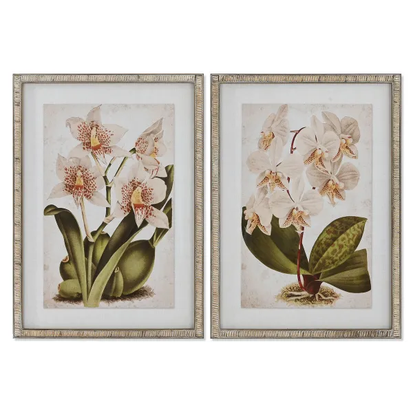 Glezna Home ESPRIT Stikls Rotangpalma Egle 50 x 2 x 70 cm 50 x 2,5 x 70 cm