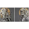 Картина Home ESPRIT Цветы современный 100 x 3,5 x 100 cm (2 штук)