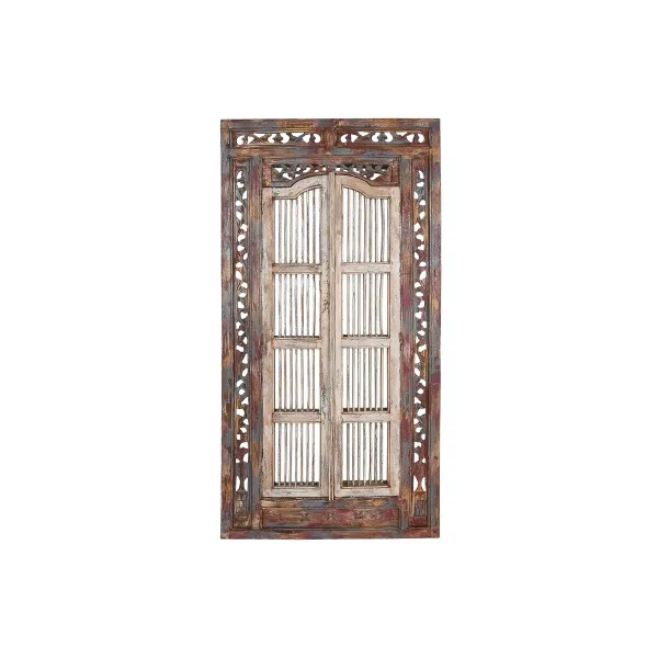 Wall mirror Home ESPRIT Blue Wood 90 x 4 x 180 cm