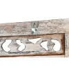 Wall mirror Home ESPRIT Blue Wood 90 x 4 x 180 cm