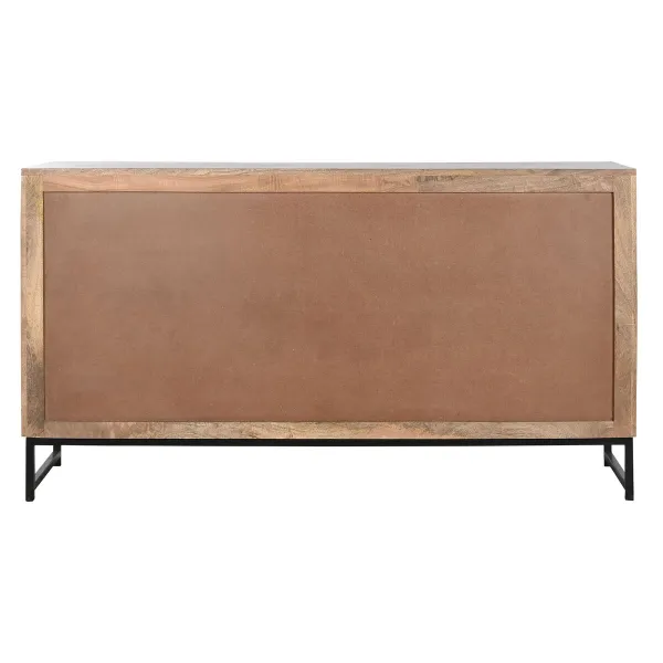 Sideboard Home ESPRIT Brown Black Silver Natural Mango wood Mirror 150 x 38 x 80 cm