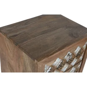 Lipasto Home ESPRIT Ruskea Musta Hopeinen Mangopuu Peili Intialainen mies 45 x 35 x 105 cm