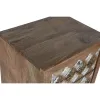 Komoda Home ESPRIT Ruda Juoda Sidabras Mango mediena Veidrodis Indas 45 x 35 x 105 cm