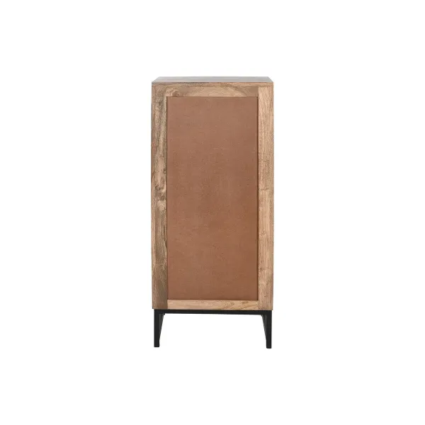 Komoda Home ESPRIT Ruda Juoda Sidabras Mango mediena Veidrodis Indas 45 x 35 x 105 cm