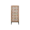 Kumode Home ESPRIT Brūns Melns Sudrabains Mango koks spogulis Indietis 45 x 35 x 105 cm