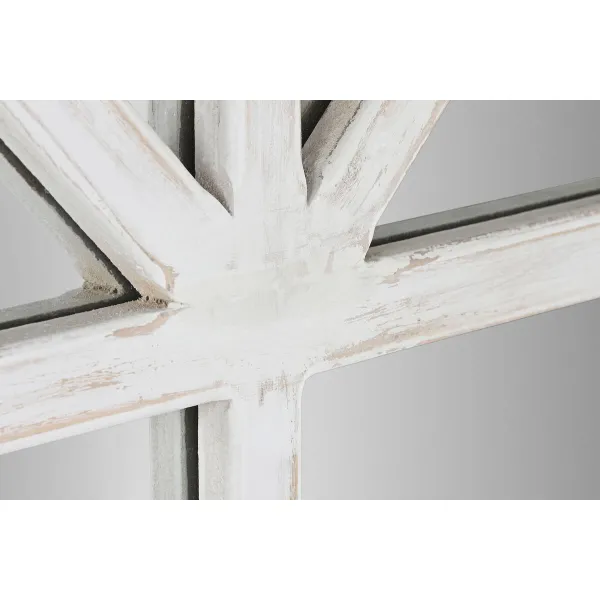 Wall mirror Home ESPRIT White Fir Mirror Neoclassical Window 150 x 3,5 x 186 cm