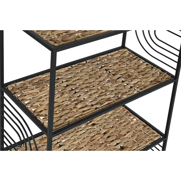 Полка Home ESPRIT Чёрный Металл волокно 50 x 25 x 88 cm