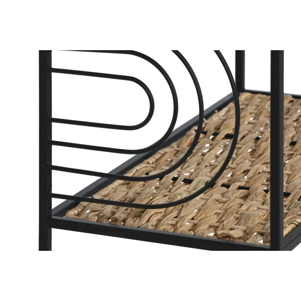 Lentyna Home ESPRIT Juoda Metalinis Pluošta 50 x 25 x 88 cm