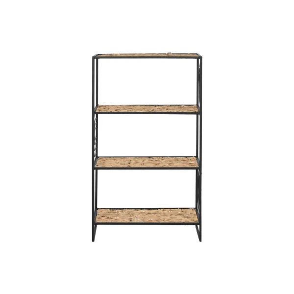 Lentyna Home ESPRIT Juoda Metalinis Pluošta 50 x 25 x 88 cm
