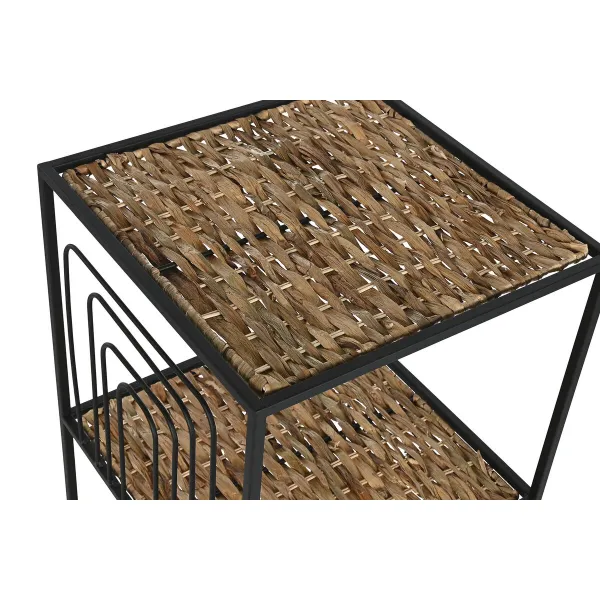 Полка Home ESPRIT Чёрный Металл волокно 35 x 35 x 98 cm
