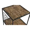 Lentyna Home ESPRIT Juoda Metalinis Pluošta 35 x 35 x 98 cm