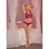 Underwear Set Exposed Pink Burgundy (S/M)