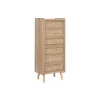 Chest of drawers Home ESPRIT Natural Rattan Paolownia wood 40 x 30 x 104 cm