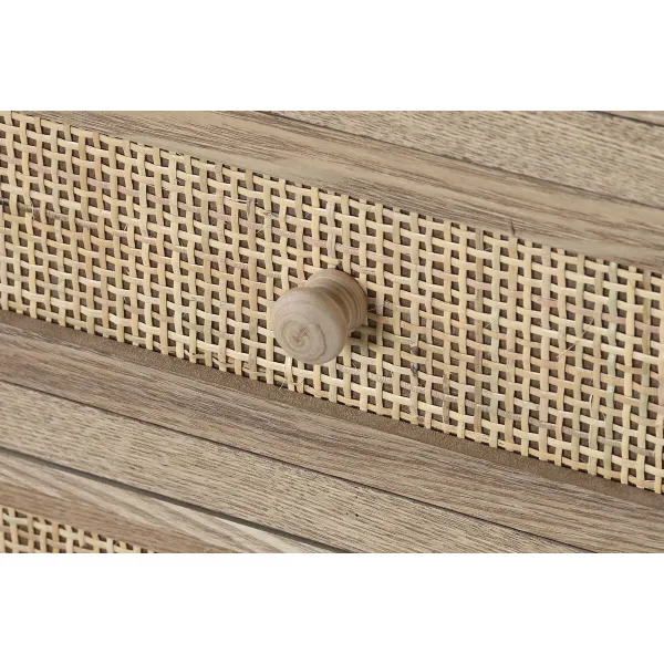 Тумба с ящиками Home ESPRIT Натуральный ротанг Древесина павловнии 40 x 30 x 104 cm