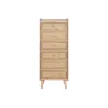 Komoda Home ESPRIT Natūralus Rotangas Paulovnijos mediena 40 x 30 x 104 cm