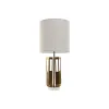 Stalinė lempa Home ESPRIT Balta Auksinis Geležis 50 W 220 V 35 x 35 x 78 cm