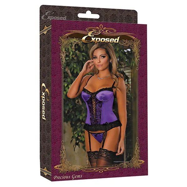 Corset Exposed Black Lilac (M)