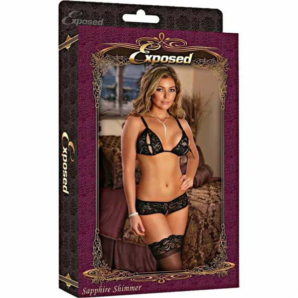 Underwear Set Exposed Black (XXL)