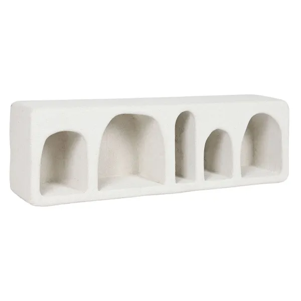 Hyllyt Home ESPRIT Valkoinen Kuusi Puu MDF 100 x 18 x 30 cm Seinä