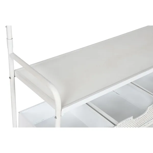 Mēteļu Pakaramais ar Plauktu Home ESPRIT Balts Metāls Loft 110 x 36 x 186 cm