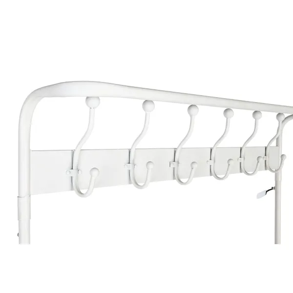 Mēteļu Pakaramais ar Plauktu Home ESPRIT Balts Metāls Loft 110 x 36 x 186 cm