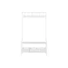 Mēteļu Pakaramais ar Plauktu Home ESPRIT Balts Metāls Loft 110 x 36 x 186 cm