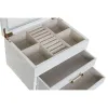 Jewelry box Home ESPRIT White Cream Wood Crystal MDF Wood 23 x 18 x 14 cm