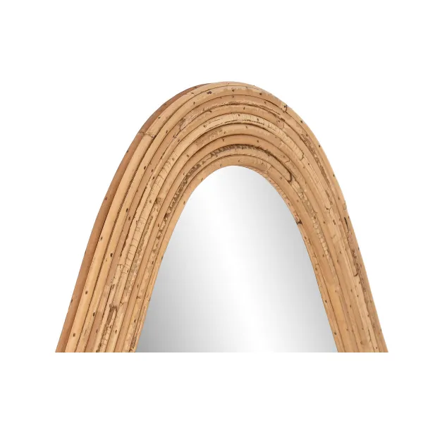 Настенное зеркало Home ESPRIT Натуральный Стеклянный ротанг город 71 x 2,5 x 120,5 cm