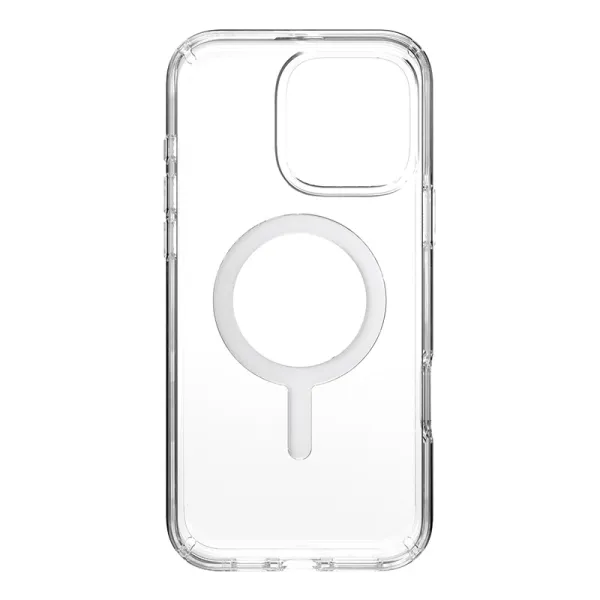 Speck Presidio Perfect-Clear MagSafe - iPhone 16 Pro Max Case (Clear / Chrome Finish / Serene Silver)