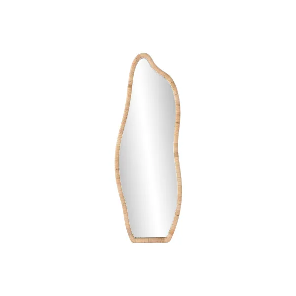 Sieninis veidrodis Home ESPRIT Natūralus Stiklas Rotangas Scandi 52,5 x 4 x 150 cm