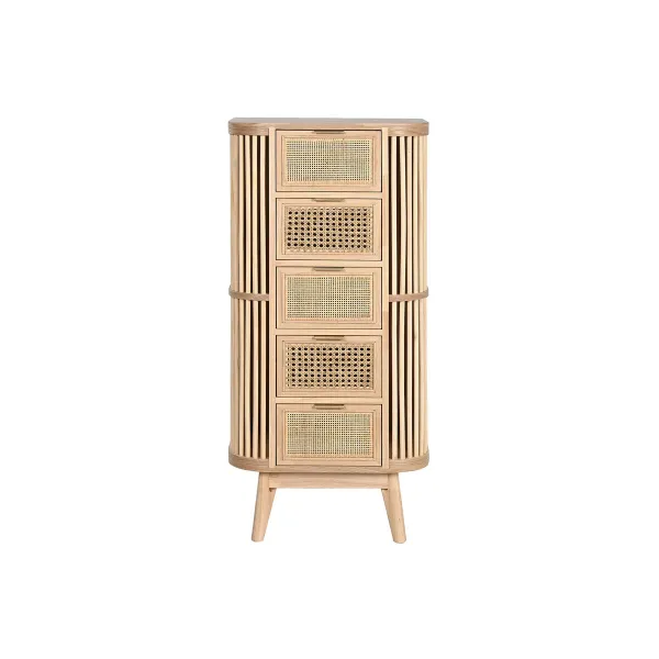 Тумба с ящиками Home ESPRIT Позолоченный Натуральный Ель 48 x 35 x 105 cm