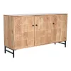 Устройство Home ESPRIT Коричневый Чёрный Металл древесина акации 145 x 40 x 80 cm
