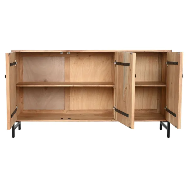 Устройство Home ESPRIT Коричневый Чёрный Металл древесина акации 145 x 40 x 80 cm