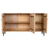 Устройство Home ESPRIT Коричневый Чёрный Металл древесина акации 145 x 40 x 80 cm