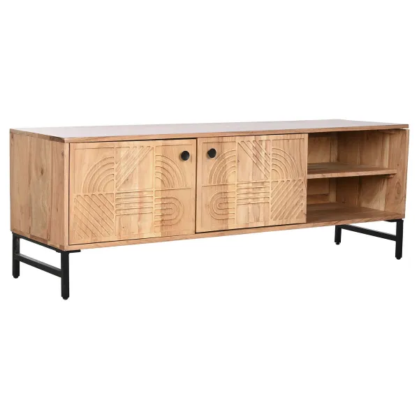 TV-kalusteet Home ESPRIT Ruskea Musta Metalli Akaasia 145 x 40 x 52 cm