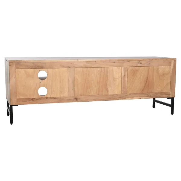 ТВ шкаф Home ESPRIT Коричневый Чёрный Металл древесина акации 145 x 40 x 52 cm
