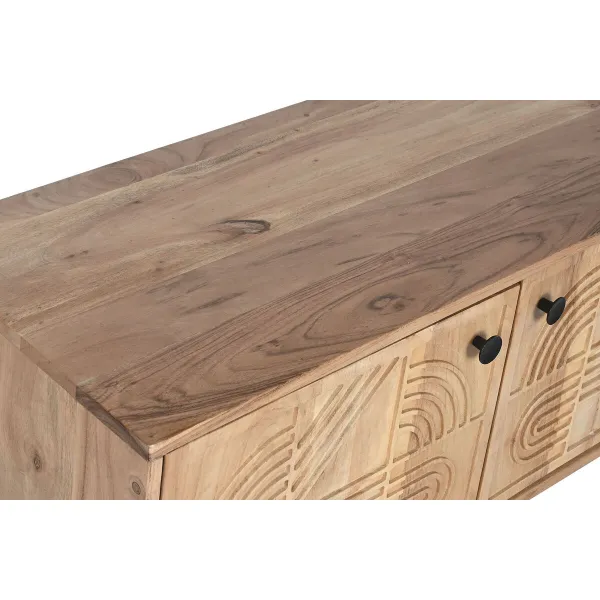 TV-kalusteet Home ESPRIT Ruskea Musta Metalli Akaasia 145 x 40 x 52 cm