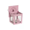 Žibintų rinkinys Home ESPRIT Balta Žalia Rožinė Stiklas Geležis Shabby Chic 7 x 7 x 10 cm (3 Dalys) (4 vnt.)