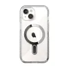 Speck Presidio Perfect-Clear Grip ClickLock & MagSafe - iPhone 17e / 16e / 15 / 14 / 13 Case (Clear / Chrome Finish / Serene Sil