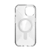 Speck Presidio Perfect-Clear Grip ClickLock & MagSafe - iPhone 17e / 16e / 15 / 14 / 13 Case (Clear / Chrome Finish / Serene Sil